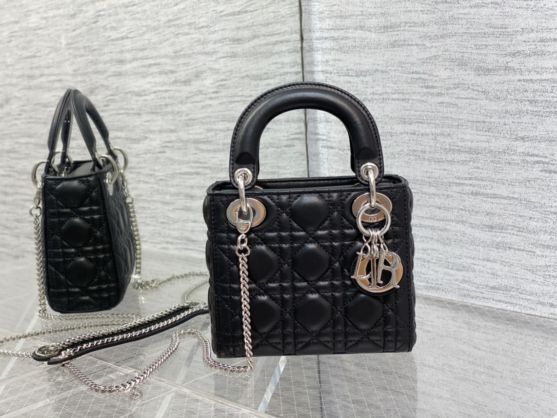 Mini Lady Dior Bag Black Cannage Lambskin